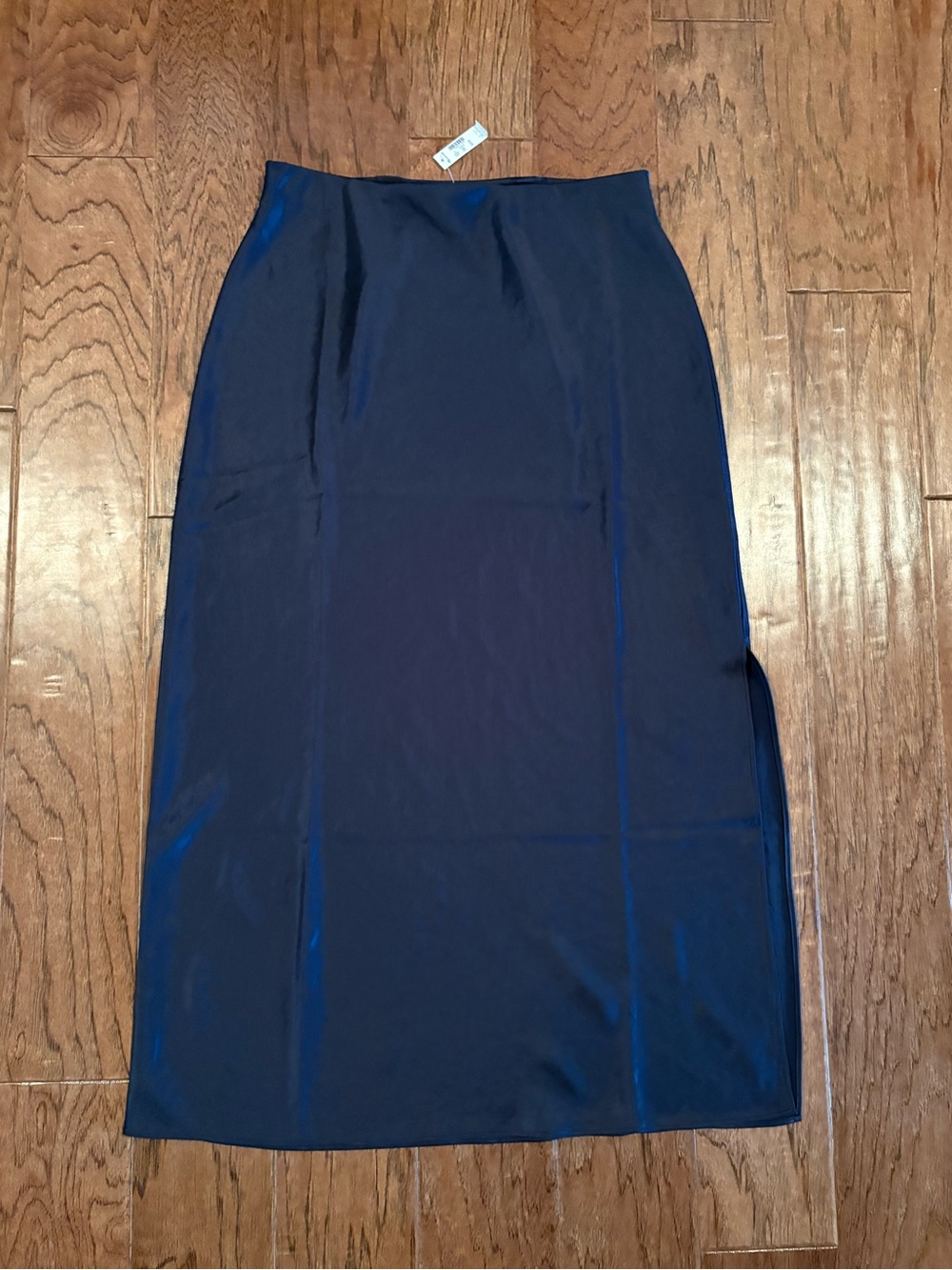 Madewell Satin Slip Skirt Navy Size 8 NWT